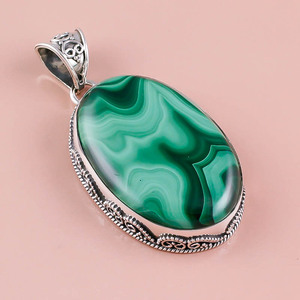 Colgante de piedras preciosas de Rodocrosita Natural de Plata de Ley 925, joyería de boda de plata antigua de un fabricante y proveedor - Product Image 6