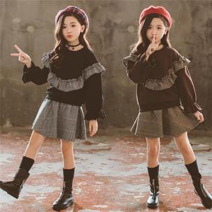 Wholesale Latest Fashion Girl Clothes of Long Sleeve Bangladesh T-<b>Shirt</b> New Short Cotton Indian Skirt for Kids <b>Party</b> Wear - Product Image 3