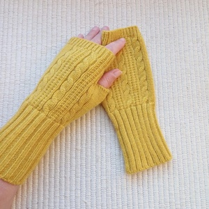Guantes y <span class=keywords><strong>Manoplas</strong></span> de Invierno Personalizables para Mujer, Estilo Jacquard con Orificio para el Pulgar, Calentadores de Brazos sin Dedos de Punto Acrílico, Venta al por Mayor - Product Image 4