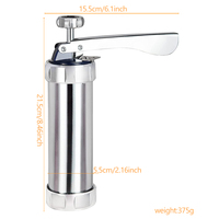 Pistolet à biscuits Spritz de Noël et ensemble de glaçage en alliage Churro Maker Cookie Maker avec 20 disques 4 outils de moule à biscuits à pointe de pâtisserie