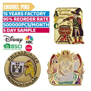 Manufacturer Custom Metal Crafts Unique Badge Gold Plating Soft Enamel Pins Badge Carnival Party Lapel Pin
