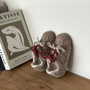 <span class=keywords><strong>Scarpe</strong></span> da Allenamento Retrò in Vera Pelle per Bambini, Sneakers con Lacci Bicolore, Nuova Suola Morbida <span class=keywords><strong>25</strong></span>, <span class=keywords><strong>Scarpe</strong></span> Casual Traspiranti - Product Image 4