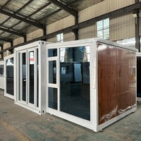 Maison conteneur préfabriquée mobile et extensible à double aile de 20, 30 et 40 pieds avec terrasse pour usage résidentiel, gîtes et hôtels