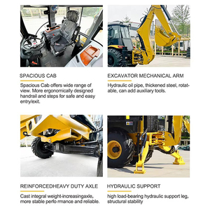 Mini Escavadeira Skid Steer Retroescavadeira Anexos Hidráulica Terra Auger/escavadeira/martelo/disjuntor/varredor/neve Ventilador - Product Image 5