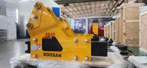 Martillo Hidráulico SOOSAN SB45 Tipo Lateral Amarillo para Miniexcavadoras - Product Image 1