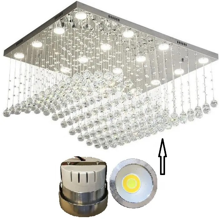 CCT adjustable 50mm ultra slim led cob downlight spotlight gu10 mr16 for crystal chandelier ceiling pendant light