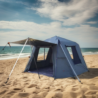 Tentes de pêche en toile Oxford pour l'été, imperméables 3000 mm+, camouflage, bivouac à structure droite, une chambre individuelle