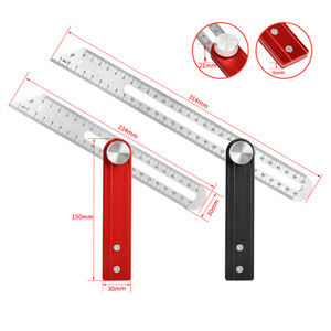 Man Yi T-Type Woodworking Angle Ruler 220x300mm Stainless Steel Body Aluminum Handle Multi-Angle Rotation Dual Scale - Product Image 3