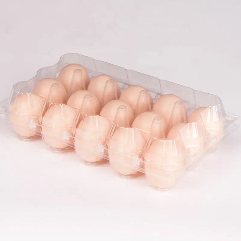 กล่องใส่ไข่ไก่แบบฝาพับพลาสติกใส,ถาดใส่ไข่สำหรับใส่ไข่ไก่15รู