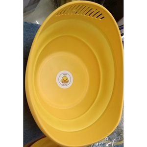 Cesta de Filtro Plegable de Plástico Resistente para Almacenamiento de Alimentos en la Cocina, Diseño Redondo y Atractivo con Orificios de Drenaje, Estilo Moderno por Jiurui D - Product Image 3