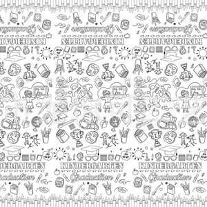 Kindergarten Graduation Paper <b>Tablecloth</b> 137x274cm Coloring Doodle Art Party Decoration <b>Disposable</b> Birthday Use - Product Image 5