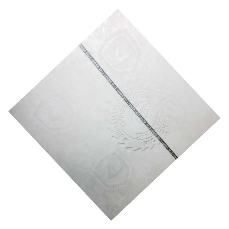 100% papel de marca d' água da segurança a4, papel de algodão com marcação de água, papel de marca de água preto e branco