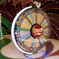Lumière LED géante personnalisée 360 degrés loterie chanceuse tirage au sort jeu de roue de prix de bingo avec richesse roue tournante jetons de bingo