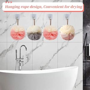 Lightweight 50g Long Simple Exfoliating Shower Puffs Colorful Customized PE Ball Loofah Sponge Certified Bath Sponge - Product Image 4