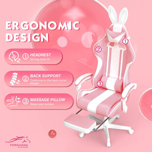 Sillas de Juego Rosa Bebé a Precio Económico, Muestra Gratis, Silla <span class=keywords><strong>Gamer</strong></span> <span class=keywords><strong>para</strong></span> Adultos, Silla de <span class=keywords><strong>Escritorio</strong></span> <span class=keywords><strong>para</strong></span> Juegos con Masaje, Linda Silla <span class=keywords><strong>Gamer</strong></span> <span class=keywords><strong>para</strong></span> Chicas - Product Image 4