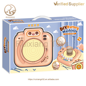 Tige enfants Cognition bricolage polymère Kit d'argile sèche à l'air Mini roue de poterie Studio Art pour 5-7 ans matière plastique - Product Image 5