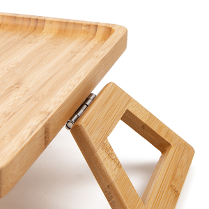 <span class=keywords><strong>Plateau</strong></span> de service portable multifonctionnel en bois de bambou naturel en forme de rectangle <span class=keywords><strong>avec</strong></span> <span class=keywords><strong>pied</strong></span> <span class=keywords><strong>pliable</strong></span> pour la cuisine - Product Image 3