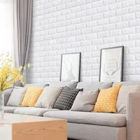 Vente chaude Fourniture d'usine Prix bas Rouleau de longue taille Emballage 3d Papier peint brique auto-adhésif pour mur