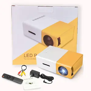 المحمولة جهاز عرض صغير جيب المسرح المنزلي سينما 3D HD جهاز عرض (بروجكتور) ليد 1080P AV USB YG300 العارض