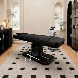 Table de massage électrique moderne à 3 moteurs, noire, avec commande au pied, pour salon de beauté, lit de spa esthétique incurvé pour cils, vente en gros - Product Image 5