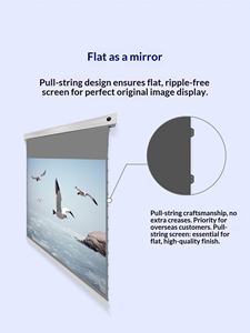 Ratio d'aspect 16:9, peut être fixé au mur et au plafond. Écran motorisé anti-reflet <span class=keywords><strong>VIVIDSTORM</strong></span> pour cinémas maison. - Product Image 3