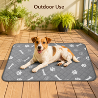 Tapis d'entraînement pour animaux antidérapant, imperméable et anti-fuite, respirant, lavable et réutilisable à 4 couches pour chiens et chats, usage intérieur