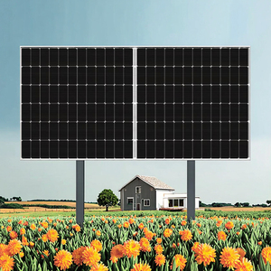 Module photovoltaïque Topcon bifacial double vitrage 450W, application solaire sûre et performante. - Product Image 1