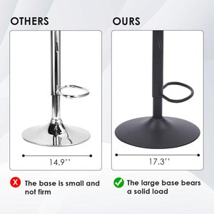 Chaises de bar en <span class=keywords><strong>hauteur</strong></span> de comptoir de bar <span class=keywords><strong>industriel</strong></span> du milieu du siècle tabourets de bar en or réglables pivotants en cuir Pu modernes pour la cuisine - Product Image 6