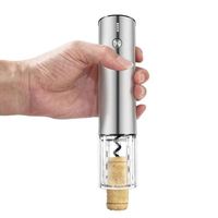 Ensemble d'ouvre-bouteille électrique rechargeable, tire-bouchon automatique en acier inoxydable, écologique, portable, pratique, boîte cadeau couleur personnalisée