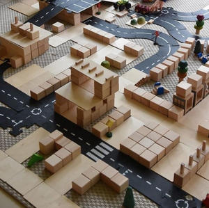 नए तरीके से बच्चों के ब्लैक स्प्लाइड पीसी डिय टॉय 40-पीस कार ट्रैक सिटी रोड पहेली प्रारंभिक शिक्षा किंडरगार्टन थोक - Product Image 2