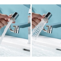 Robinet de salle de bain universel rotatif à 1080 degrés avec bras robotique, extension anti-éclaboussures pratique pour bain de bouche, vente en gros
