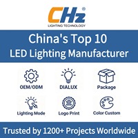 Projecteur LED CHZ 6000K lumière du jour Dialux Evo Layout CRI 70 à montage mural extérieur