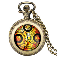 Reloj Fob con colgante promocional para hombre, reloj de bolsillo de cuarzo antiguo Vintage con cadena, accesorios Steampunk