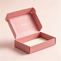 Boîte d'emballage cadeau en carton ondulé brun avec feuille d'or personnalisée de luxe pour l'expédition et l'emballage cadeau