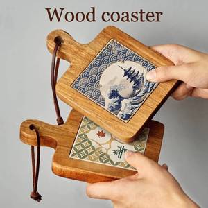 Sous-verres en bois OEM en gros, planches à sous-verres en bois, articles de table en bois naturel - Product Image 5