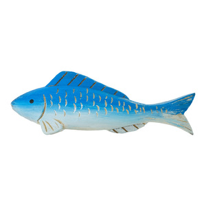Figura de pez mediterráneo de madera, decoración artesanal para sala de estar, escritorio, regalo - Product Image 4