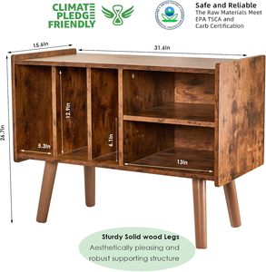 Librería de esquina para niños con tablero de partículas blanco moderno de mediados de siglo - Product Image 2