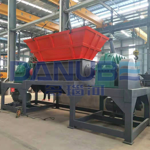 Danube đôi trục sử dụng xe xe gắn máy lốp cao su Shredder Máy Nhà sản xuất chất thải lốp xe Nhựa kim loại Shredder máy - Product Image 5