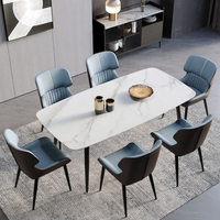 Ensemble de chaises de salle à manger de style design moderne, 4 à 6 pièces, revêtement en cuir synthétique de haute qualité pour la maison, l'appartement, l'hôtel et les meubles.