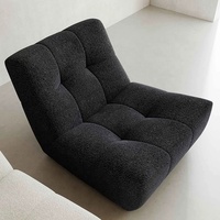 Zayshine Nordischer Moderner Weißer Chenille-Relaxsessel Wohnzimmer Schlafzimmer Drehsessel Modularer Empfangsraum Einzelsofa-Sessel