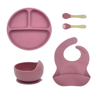 2025 nouveau sans BPA personnalisé enfants tout-petits Silicone bébé alimentation ensemble comprend bol et assiette en céramique de qualité alimentaire expédition rapide