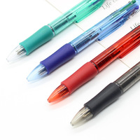 Stylo à bille 4 couleurs coloré avec corps en plastique, stylo à encre à base d'huile rétractable à quatre couleurs avec logo personnalisé