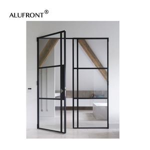 Puerta Interior Abatible <span class=keywords><strong>de</strong></span> Vidrio <span class=keywords><strong>de</strong></span> Alta Calidad Alufront, Diseño <span class=keywords><strong>de</strong></span> Doble Hoja, Apertura Manual - Product Image 2