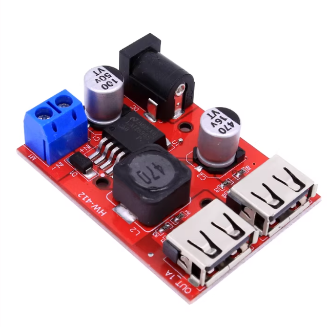 DC-DC Buck Converter Module 9V 12V 24V 36V to 5V 3A Step Down Voltage Regulator Board Dual USB Car Phone Charger