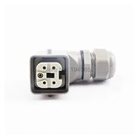 Connecteur Rectangulaire Mâle BAIRUI Haute Performance 10A IP67 Étanche 220V 4+1 Broches Prise Industrielle Aviation en Aluminium