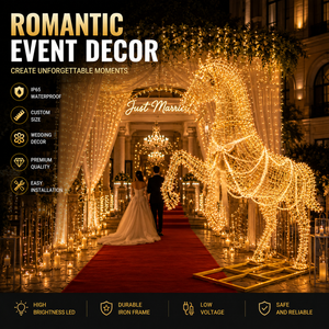 Décoration de cheval géant à LED, éclairage paysager commercial extérieur pour place publique, mariage, hôtel, événement, <span class=keywords><strong>marché</strong></span> de <span class=keywords><strong>Noël</strong></span> - Product Image 1
