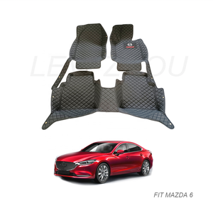 พรมปูพื้นรถหนัง PVC แบบกำหนดเองพรมปูพื้นกันลื่นครอบคลุมเต็มรูปแบบ Fit Mazda 6 2006-2016 2017-2021 <span class=keywords><strong>2023</strong></span> - Product Image 1