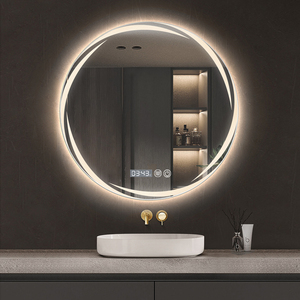 Espejo LED Moderno con Interruptor Táctil Grande Dorado para Dormitorio - Product Image 4