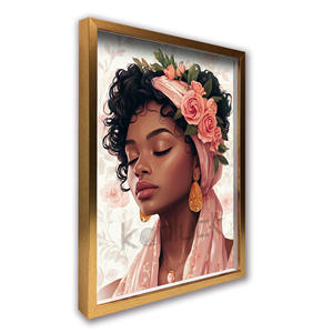 Очаровательная Женская Картина с Цветочным Мотивом, Художественная Репродукция, Масляная Живопись, Цифровая Печать, 40x50 см, Современная, Хит Продаж - Product Image 1