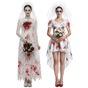 Disfraz de Halloween de Ángel Fantasma con Falda Blanca Ensangrentada para Mujer, Traje de Cosplay para Fiesta Temática de Terror - Product Image 1